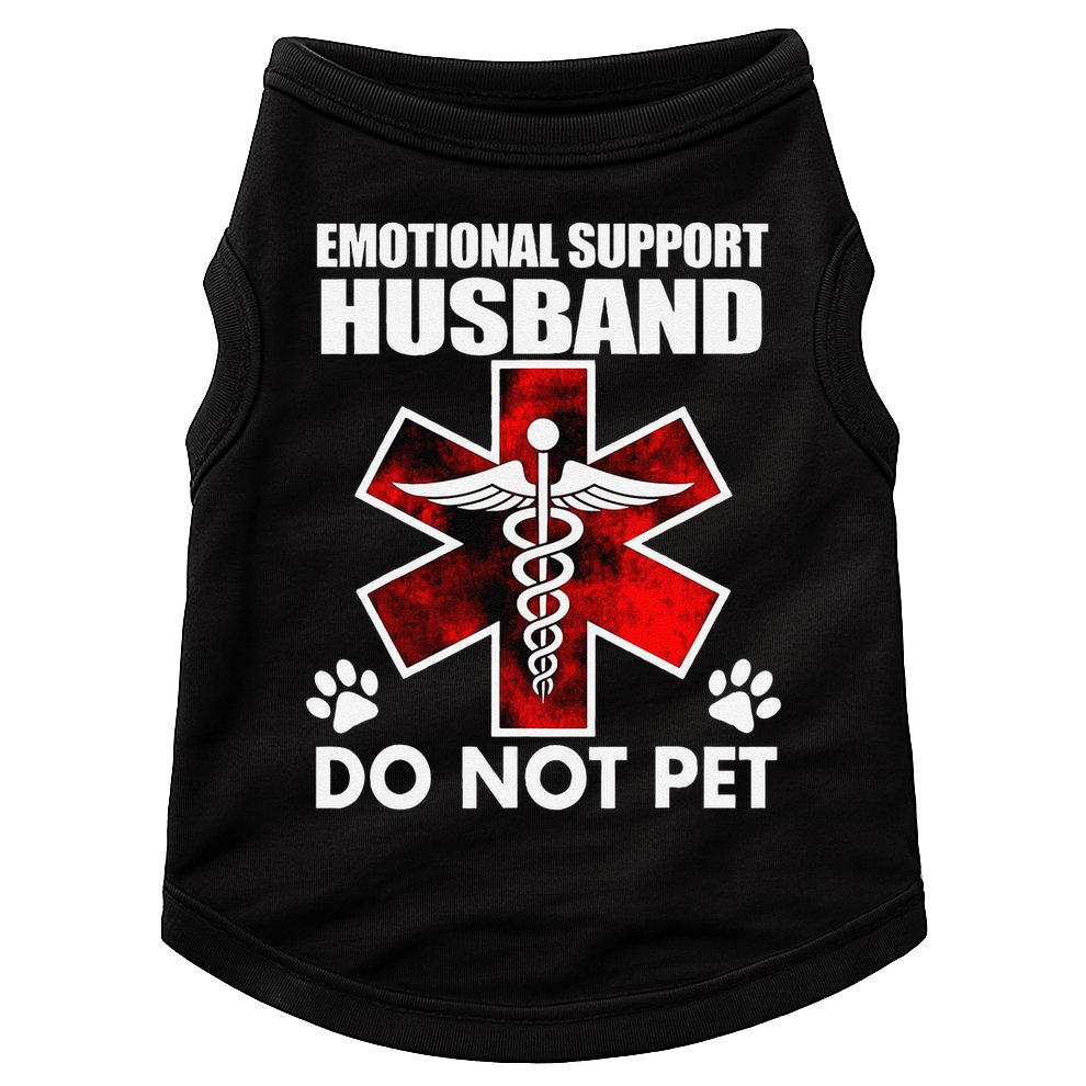 Emotional Support Husband Do Not Pet Doggie Tank