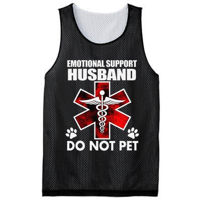 Emotional Support Husband Do Not Pet Mesh Reversible Basketball Jersey Tank