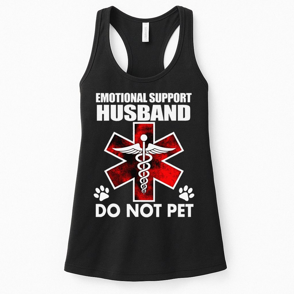 Emotional Support Husband Do Not Pet Womens Tank Top