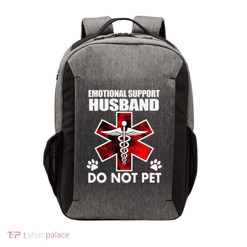 Emotional Support Husband Do Not Pet Vector Backpack