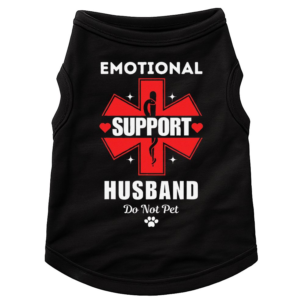 Emotional Support Husband Do Not Pet Doggie Tank