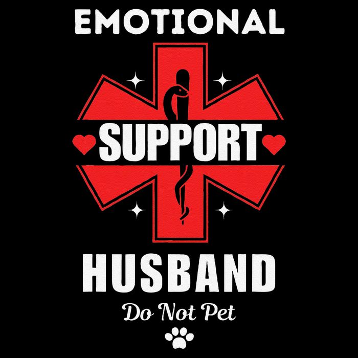 Emotional Support Husband Do Not Pet 7-Panel Snapback Hat