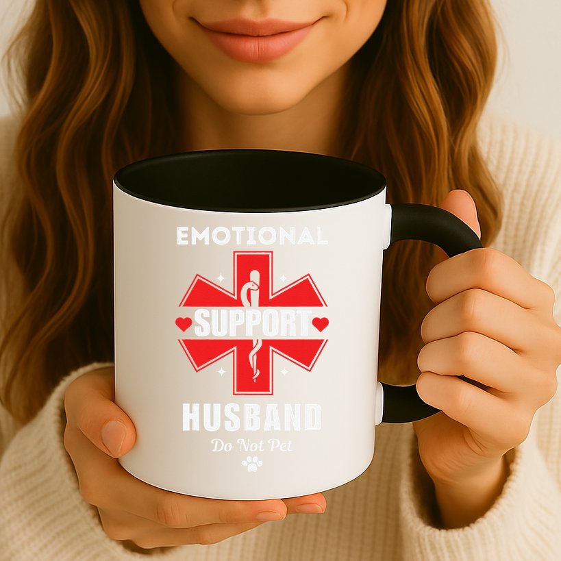 Emotional Support Husband Do Not Pet Mug