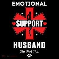 Emotional Support Husband Do Not Pet Mesh Reversible Basketball Jersey Tank