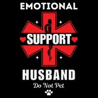 Emotional Support Husband Do Not Pet Youth Performance Sprint T-Shirt