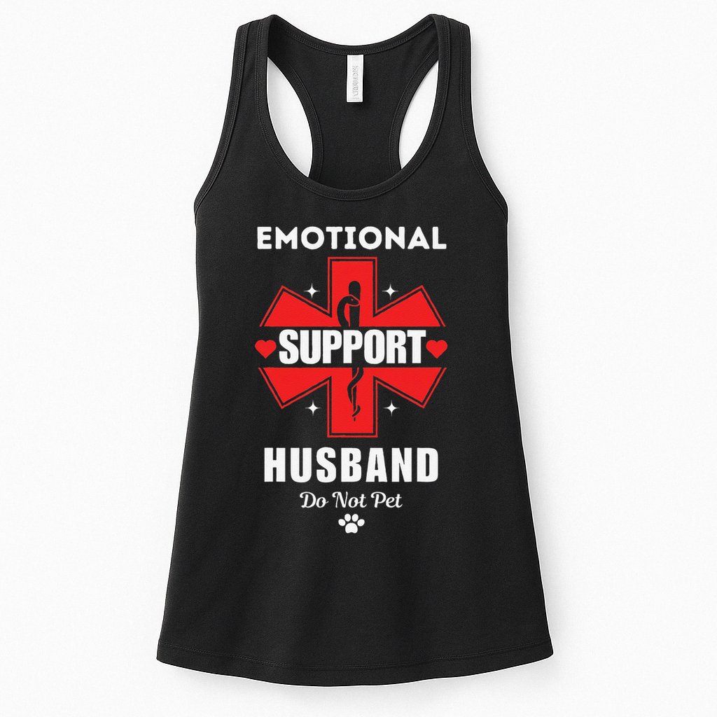 Emotional Support Husband Do Not Pet Womens Tank Top