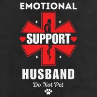 Emotional Support Husband Do Not Pet Golf Towel