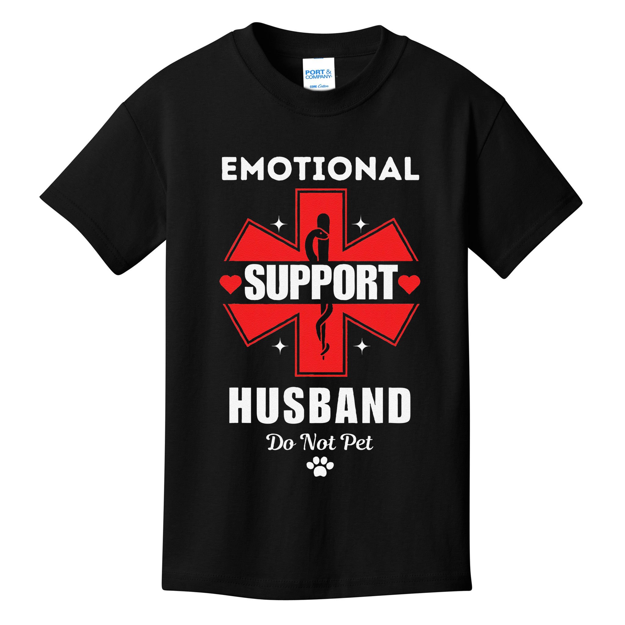 Emotional Support Husband Do Not Pet Kids T-Shirt