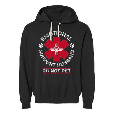 Emotional Support Husband Do Not Pet Garment-Dyed Fleece Hoodie