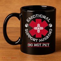 Emotional Support Husband Do Not Pet 11oz C Handle Ceramic Mug