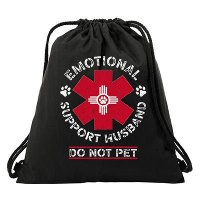 Emotional Support Husband Do Not Pet Drawstring Bag