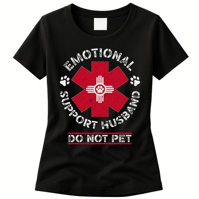 Emotional Support Husband Do Not Pet Womens T-Shirt