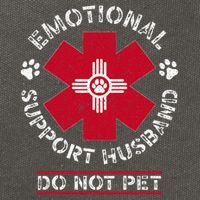 Emotional Support Husband Do Not Pet Cotton Canvas Backpack