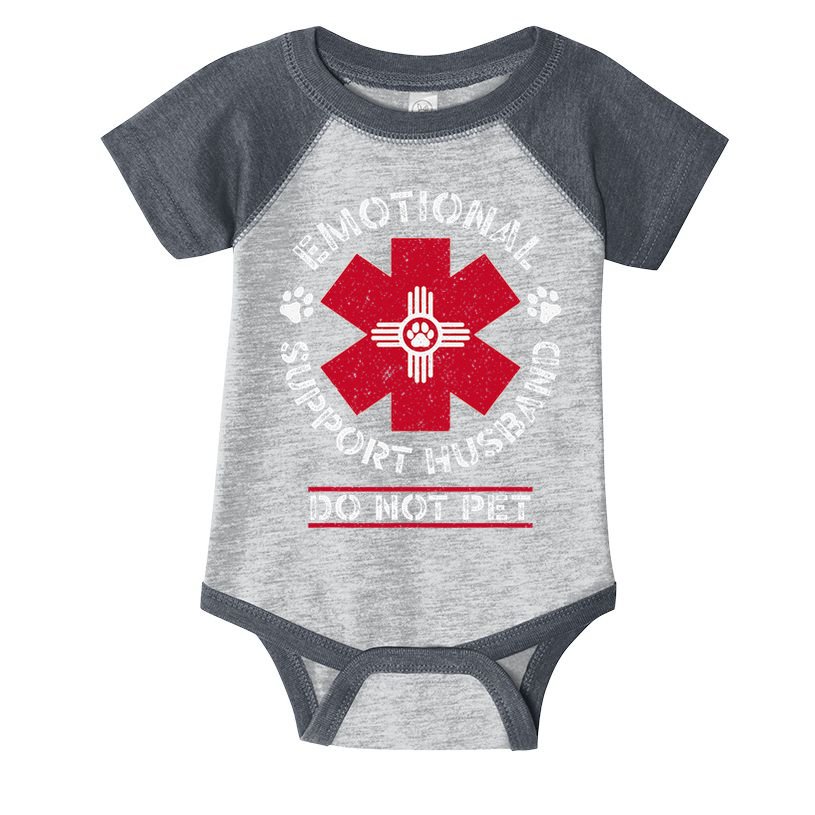 Emotional Support Husband Do Not Pet Infant Baby Jersey Bodysuit