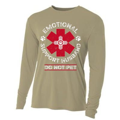 Emotional Support Husband Do Not Pet Cooling Performance Long Sleeve Crew