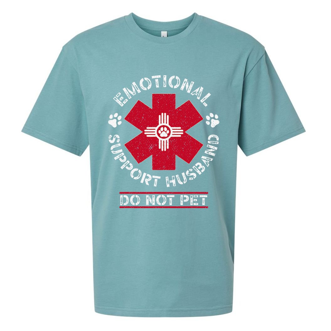 Emotional Support Husband Do Not Pet Sueded Cloud Jersey T-Shirt