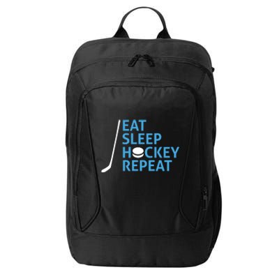 Eat Sleep Hockey Repeat City Backpack