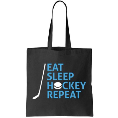 Eat Sleep Hockey Repeat Tote Bag