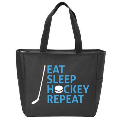 Eat Sleep Hockey Repeat Zip Tote Bag