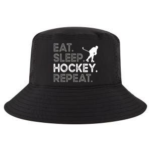 Eat Sleep Hockey Repeat Funny Hockey Lover Great Gift Cool Comfort Performance Bucket Hat