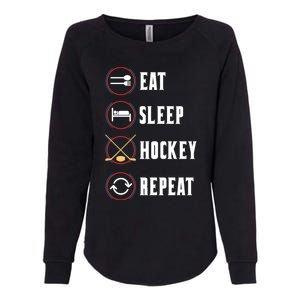 Eat Sleep Hockey Repeat Sport Hockey Player Goalie Hockey Gift Womens California Wash Sweatshirt