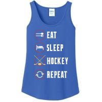 Eat Sleep Hockey Repeat Sport Hockey Player Goalie Hockey Gift Ladies Essential Tank