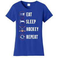 Eat Sleep Hockey Repeat Sport Hockey Player Goalie Hockey Gift Women's T-Shirt