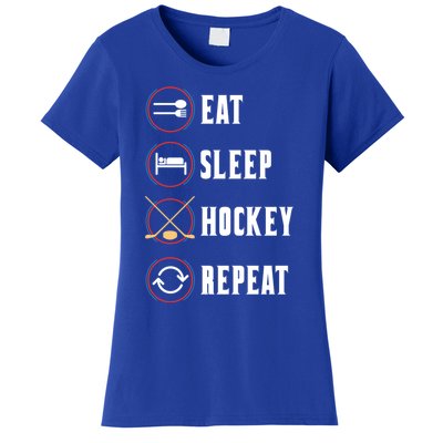 Eat Sleep Hockey Repeat Sport Hockey Player Goalie Hockey Gift Women's T-Shirt