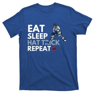 Eat Sleep Hat Trick Repeat Funny Soccer Hockey Design Gift T-Shirt