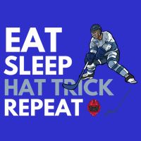 Eat Sleep Hat Trick Repeat Funny Soccer Hockey Design Gift Zip Tote Bag