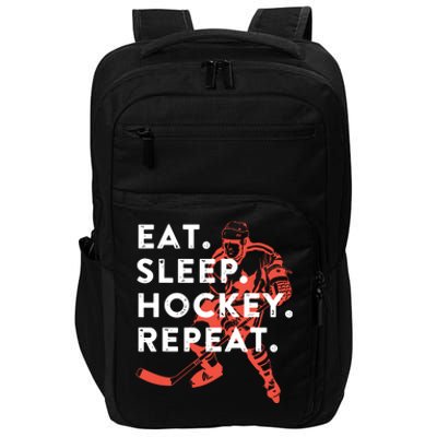 Eat Sleep Hockey Repeat Impact Tech Backpack