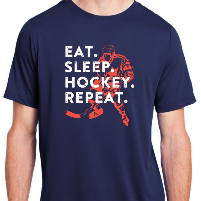 Eat Sleep Hockey Repeat Adult ChromaSoft Performance T-Shirt