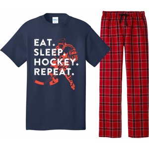 Eat Sleep Hockey Repeat Pajama Set