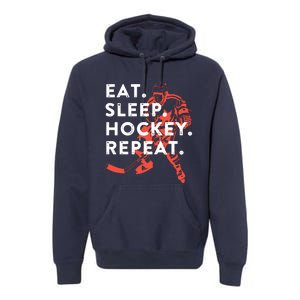 Eat Sleep Hockey Repeat Premium Hoodie