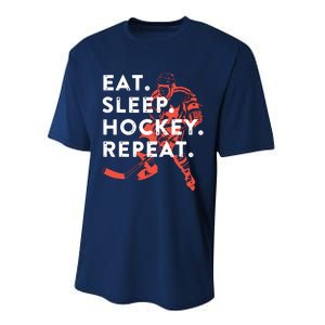 Eat Sleep Hockey Repeat Performance Sprint T-Shirt