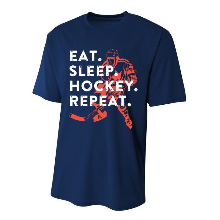 Eat Sleep Hockey Repeat Performance Sprint T-Shirt