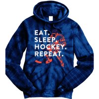 Eat Sleep Hockey Repeat Tie Dye Hoodie