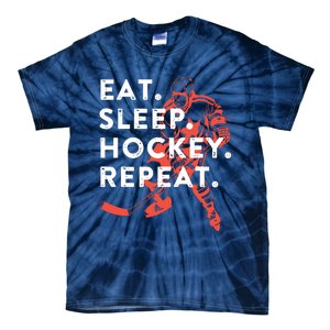 Eat Sleep Hockey Repeat Tie-Dye T-Shirt