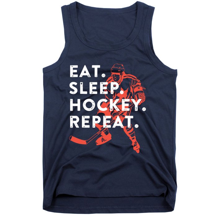 Eat Sleep Hockey Repeat Tank Top