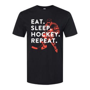 Eat Sleep Hockey Repeat Softstyle CVC T-Shirt