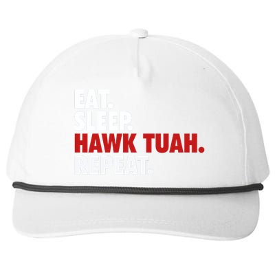 Eat Sleep Hawk Tuah Repeat Snapback Five-Panel Rope Hat