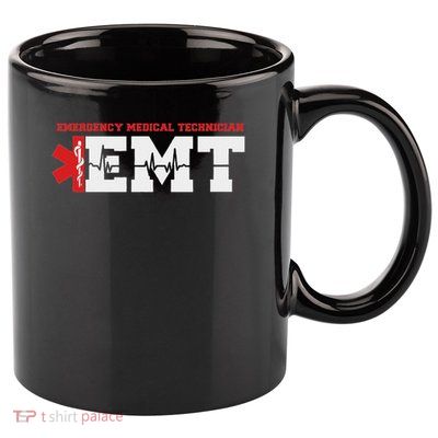 Emergency Service Heartbeat Paramedic Medical Gift 11oz C Handle Ceramic Mug
