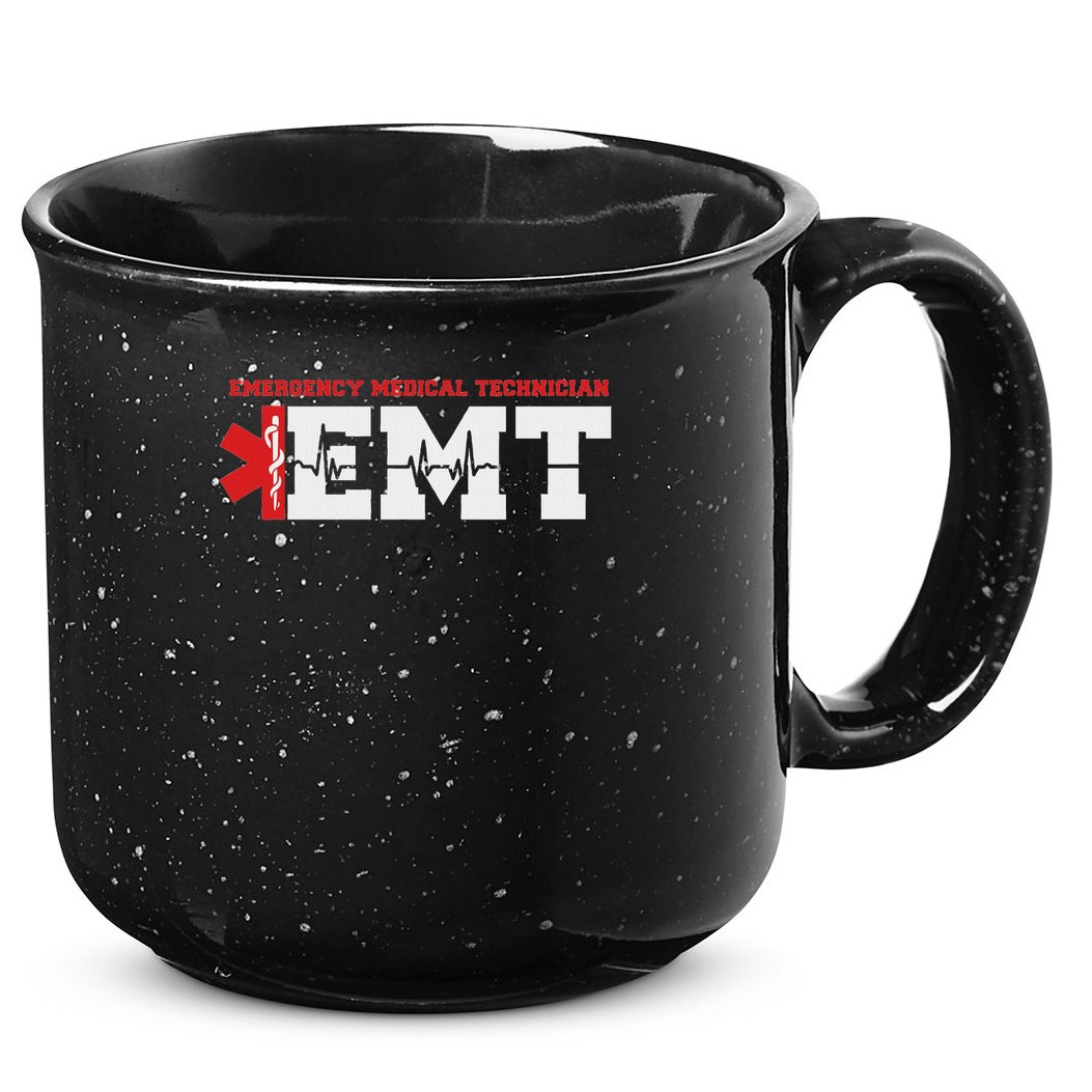 Emergency Service Heartbeat Paramedic Medical Gift 15oz Campfire Ceramic Mug