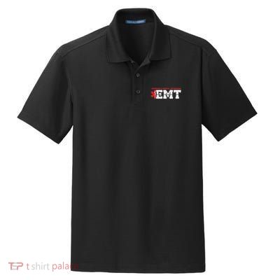 Emergency Service Heartbeat Paramedic Medical Gift Dry Zone Grid Polo