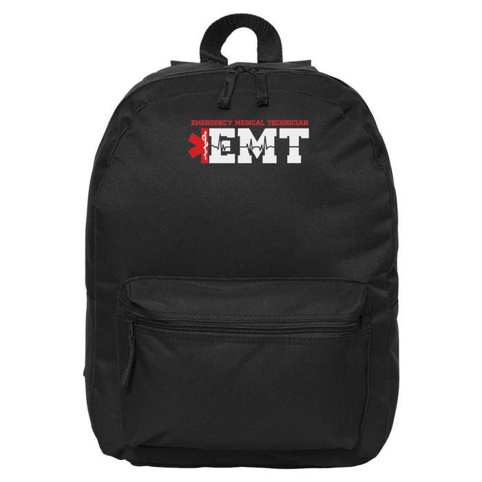 Emergency Service Heartbeat Paramedic Medical Gift 16 in Basic Backpack
