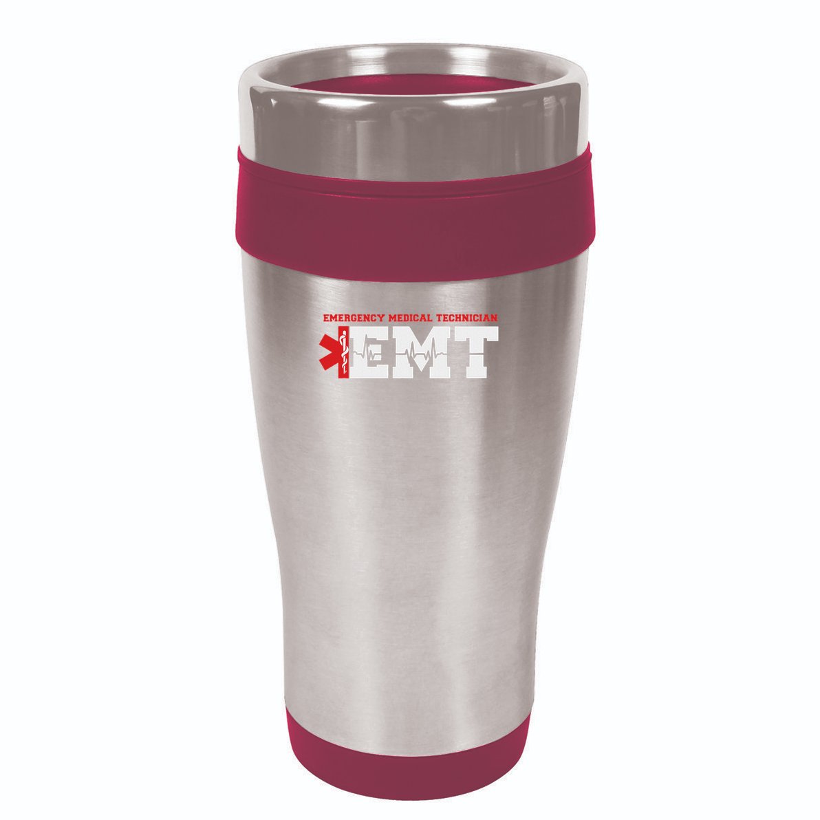 Emergency Service Heartbeat Paramedic Medical Gift 16oz Travel Tumbler