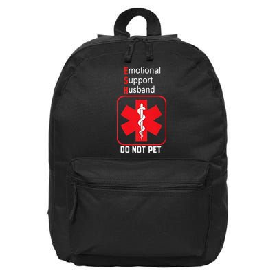 Emotional Support Husband Do Not Pet 16 in Basic Backpack