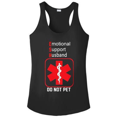 Emotional Support Husband Do Not Pet Ladies PosiCharge Competitor Racerback Tank