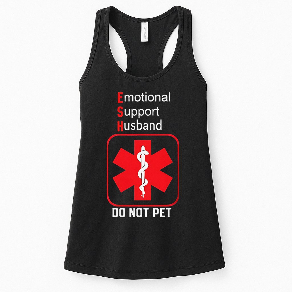 Emotional Support Husband Do Not Pet Womens Tank Top