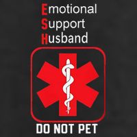 Emotional Support Husband Do Not Pet Golf Towel